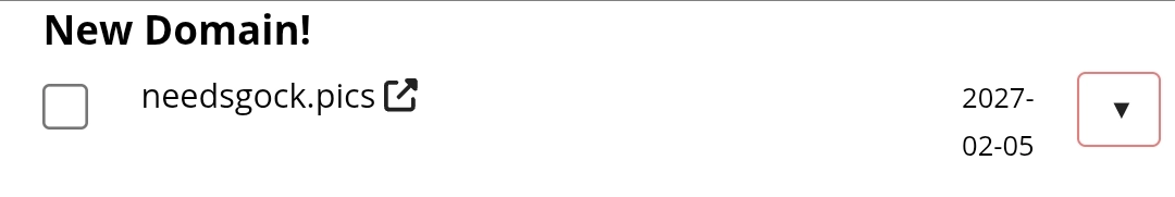 New Domain! needsgock.pics